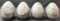 Group of 4 Lladro porcelain eggs