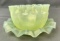 Yellow ruffle bowl and plate