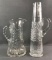 Group of 2 glass pitchers