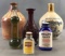 Group of six vintage bottles, vases, and jugs