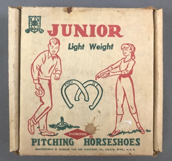 Vintage set of Diamond Junior 1.5 lb Pitching Horseshoes