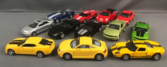 Group of 12 1:36 scale die-cast model cars