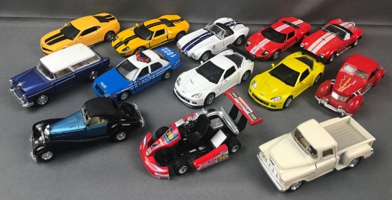 Group of 13 1:36 scale die cast model cars
