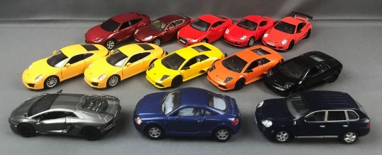 Group of 13 1:36 scale die cast model cars
