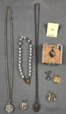 Group of 9 pieces religious/Christian jewelry