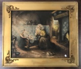 Framed Print, Mother and children