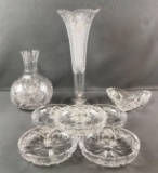 Group of 8 pieces Cut Glass