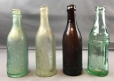 Group of 4 Vintage Coca-Cola glass bottles