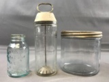 Group of 3 Vintage Glass Jars