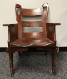 Antique wooden arm chair