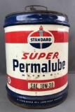 Vintage Standard Super Permalube Motor Oil can