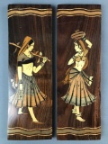 Group of 2 pieces Vintage wooden wall decor