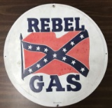 Rebel Gas reproduction advertising sign