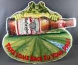 Budweiser Frog Metal advertising sign