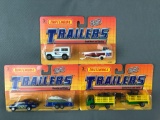 Group of 3 Matchbox Trailers Die-Cast Vehicles in Original Packaging