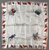 Silk handkerchief, bullfighting motif