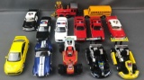 Group of 13 1:36 scale die cast model automobiles