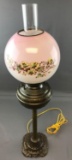 Vintage Table Lamp with Glass Globe