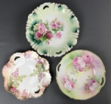Group of three RS Porcelain charger plates