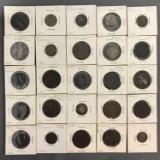 Group of 25 US and foreign coins