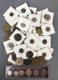 Large group of foreign coins