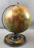 Vintage globe on metal stand