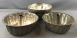 Group of three vintage baking pans