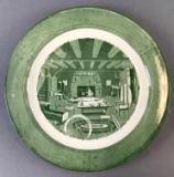 Vintage colonial Homestead by Royal Green home scene plate