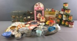 Group of Vintage Miniature Childrens Kitchen Play Food and more