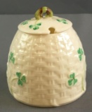 Vintage Belleek Honey Jar