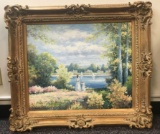 Ornate framed signed oil on canvas