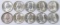 Group of (10) Uncirculated Washington Silver Quarters.