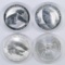 Group of (4) Australia $1 One Ounce .999 Fine Silver Rounds.