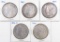 Group of (5) Morgan Silver Dollars.