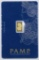 PAMP Suisse One Gram 999.9 Fine Gold Ingot / Bar.