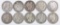 Group of (10) Barber Silver Half Dollars.