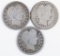 Group of (3) Barber Silver Quarters.