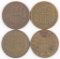 Group of (4) Two Cent Pieces.