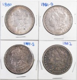 Group of (4) Morgan Silver Dollars.