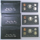 Group of (3) U.S. Silver 5-Coin Proof Sets.
