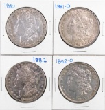 Group of (4) Morgan Silver Dollars.