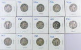 Group of (14) Standing Liberty Silver Quarters.