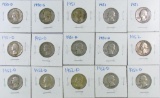 Group of (15) Washington Silver Quarters.