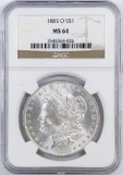 1885 O Morgan Silver Dollar (NGC) MS64.