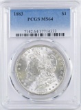 1883 P Morgan Silver Dollar (PCGS) MS64.