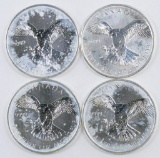 Group of (4) 2014 Canada $5 One Ounce .9999 Fine Silver Peregrine Falcon.