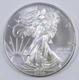 2009 $1 American Silver Eagle One Ounce Fine Silver Round.