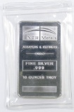 NTR Metals Ten Troy Ounce .999 Silver Ingot / Bar.