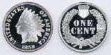 Two Ounces .999 Fine Silver Indian Head Cent Fantasy Art Round.