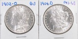 Group of (2) Uncirculated Morgan Silver Dollars.